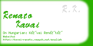 renato kavai business card